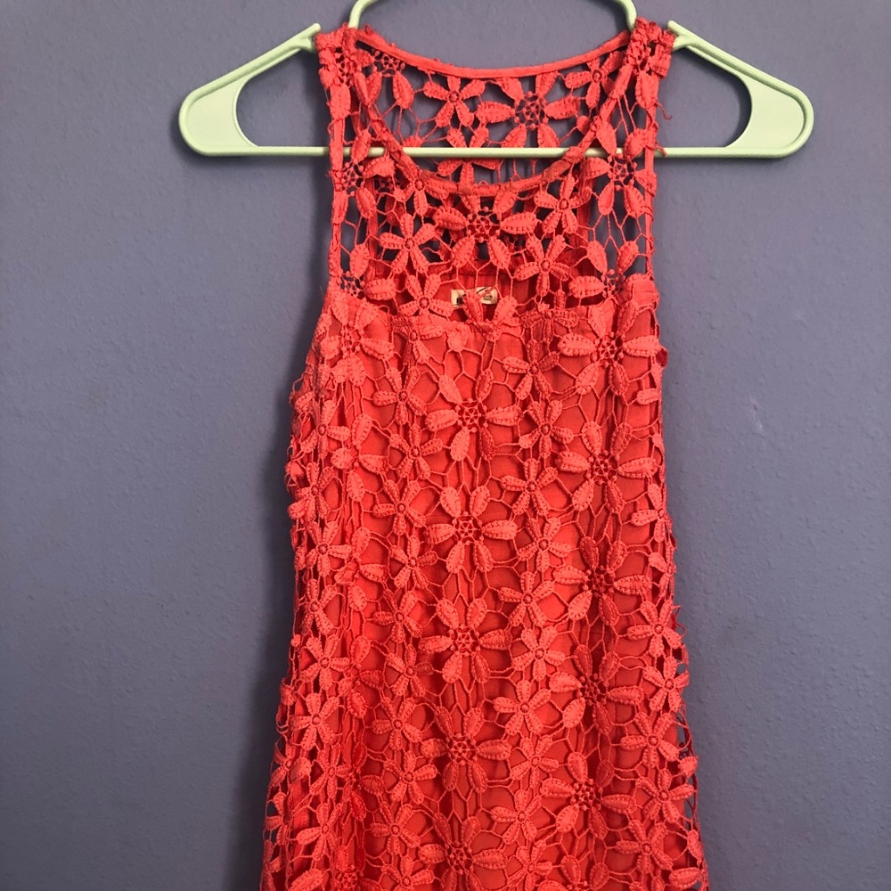 Coral Lace Dress